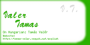 valer tamas business card